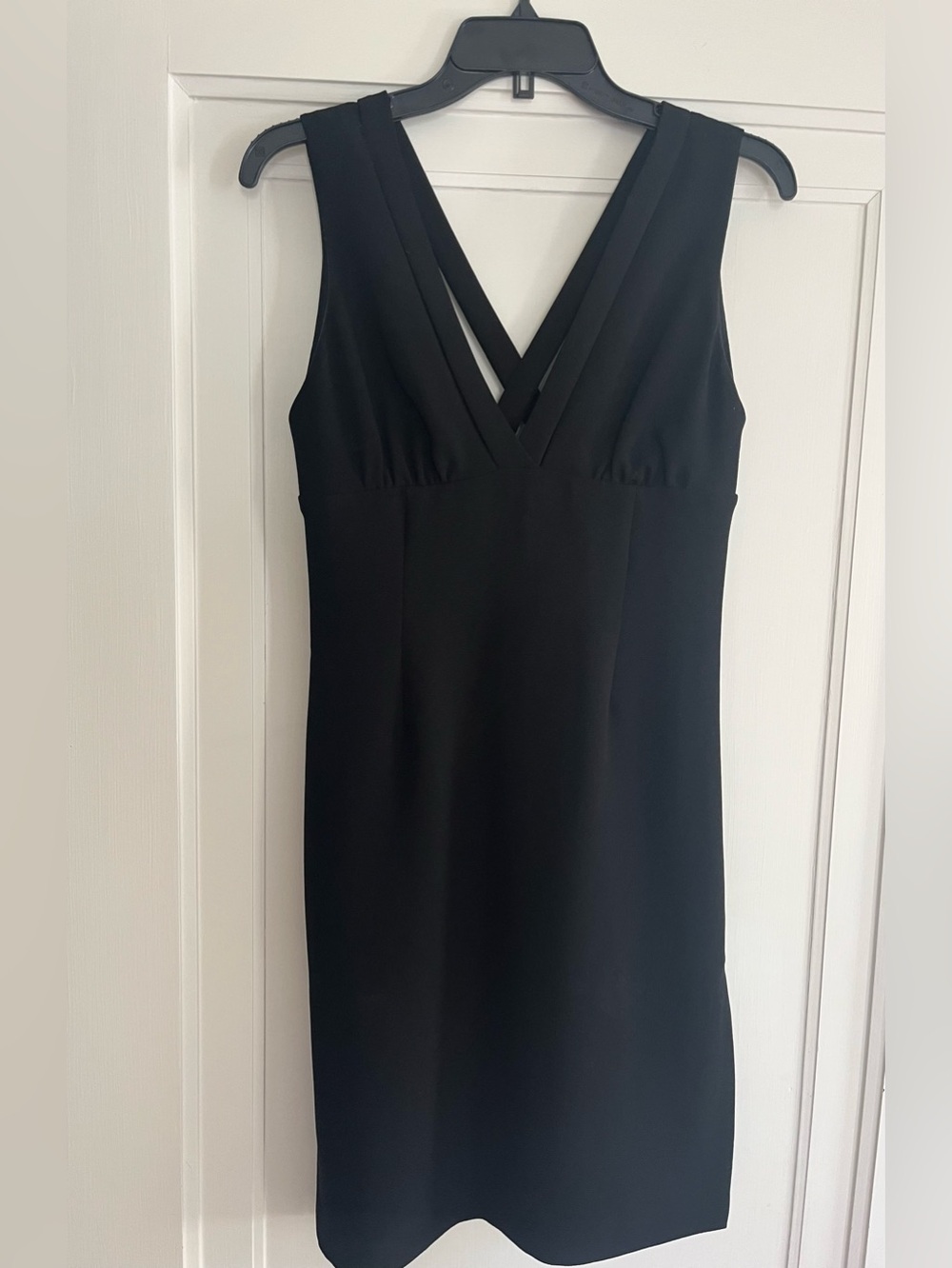 BCBGeneration Black V-Neck Sleeveless Mini Dress